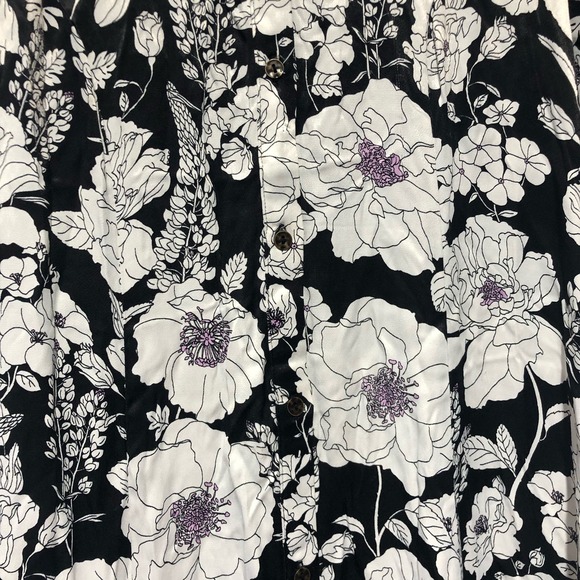 Anthropologie Black and White Floral Maxi Dress - Picture 7 of 9